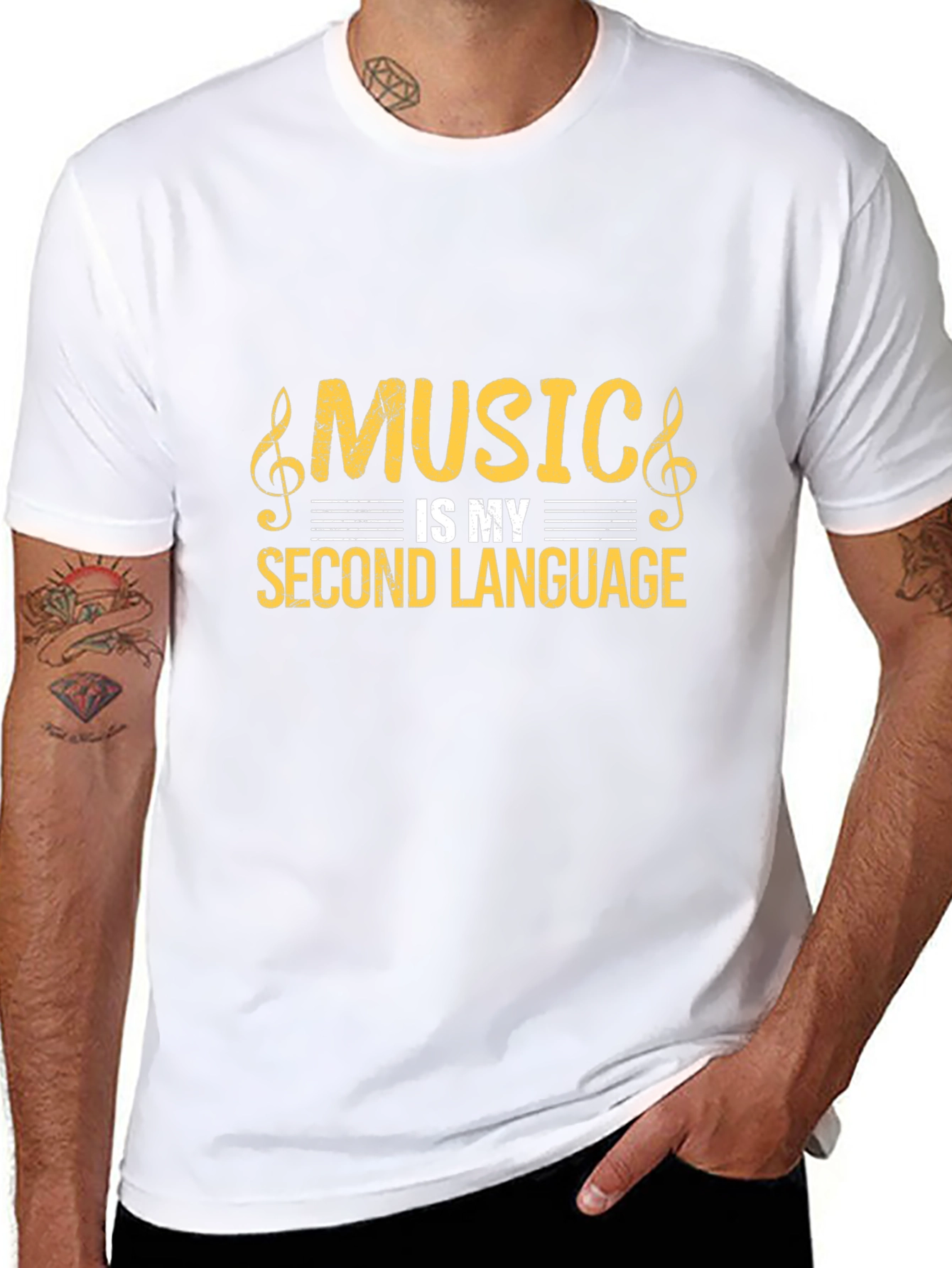 Music is My Second Language Graphic T-Shirt