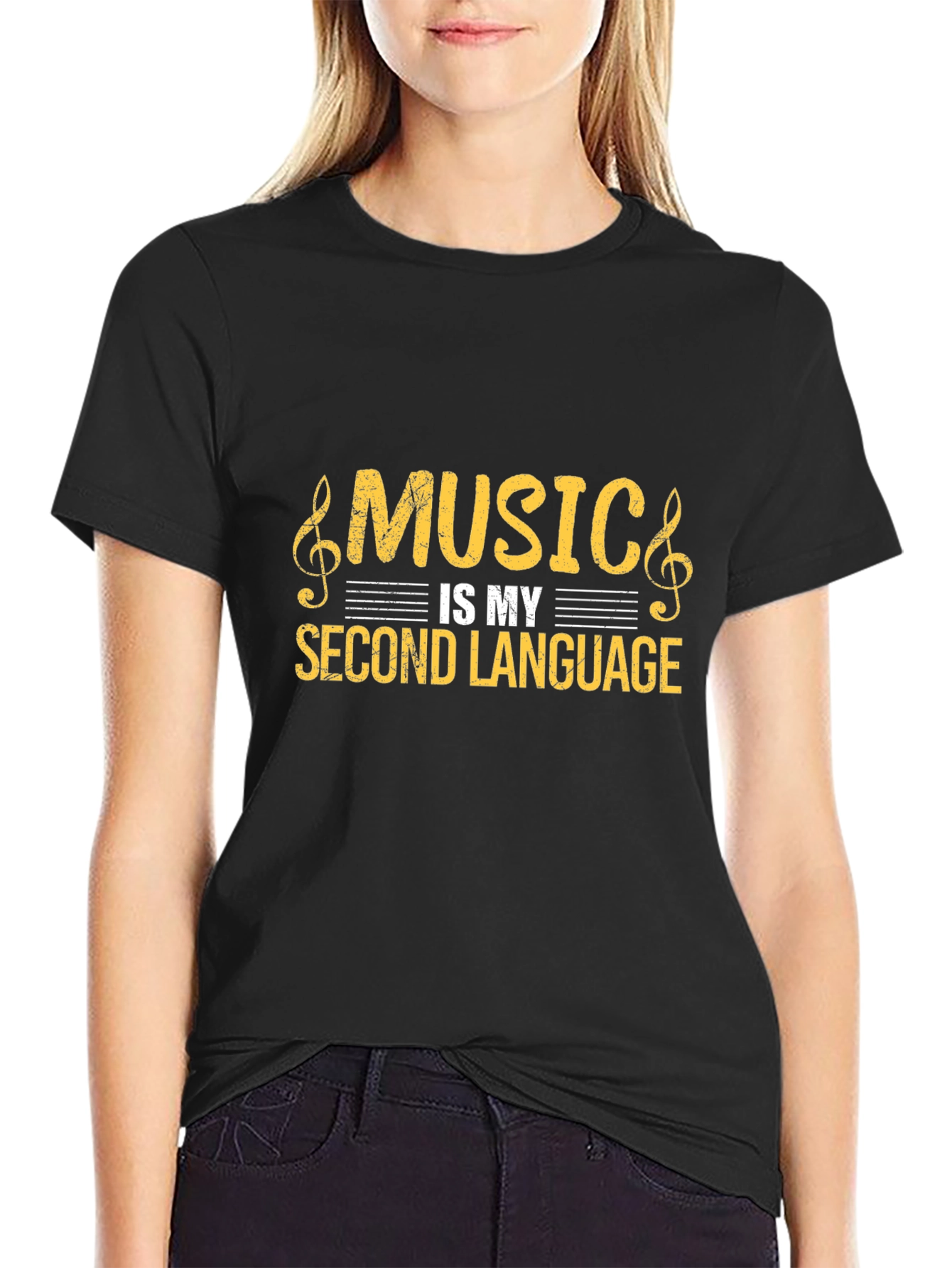 Music is My Second Language Graphic T-Shirt