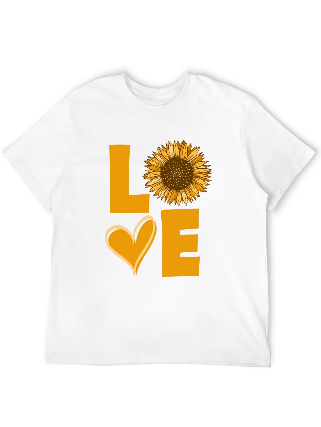 Sunflower Love Graphic Tee - Black Cotton Shirt