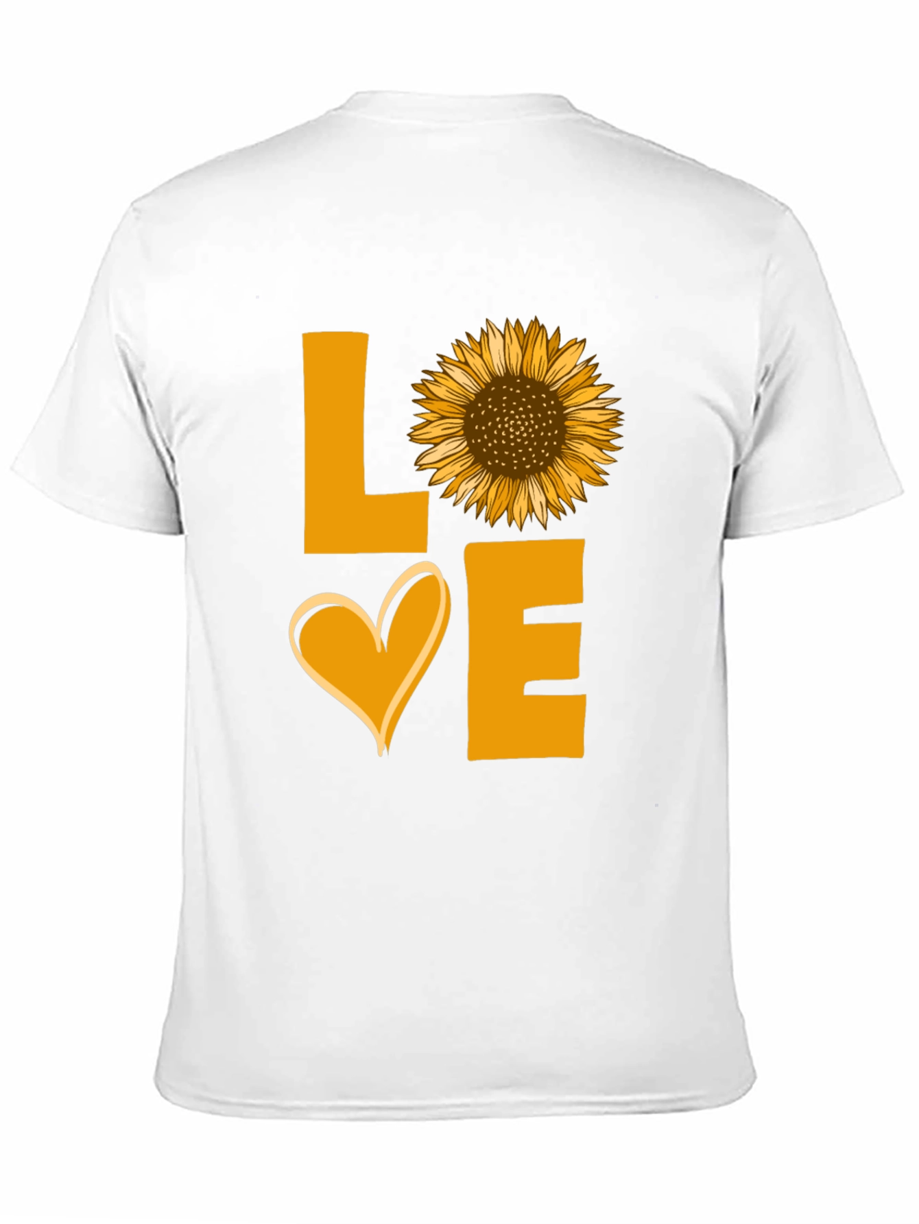 Sunflower Love Graphic Tee - Black Cotton Shirt