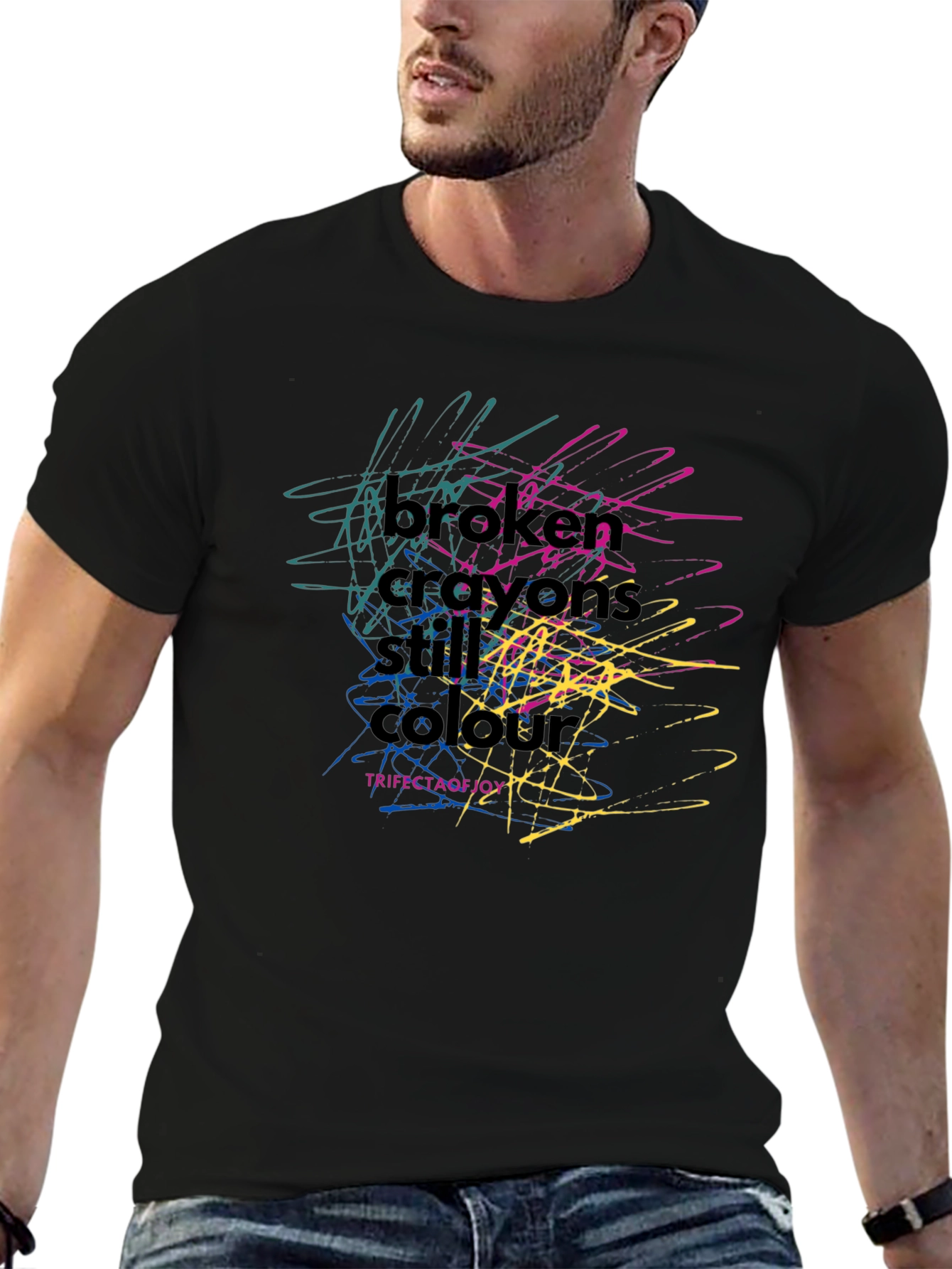 Broken Crayons Still Colour Graphic T-Shirt