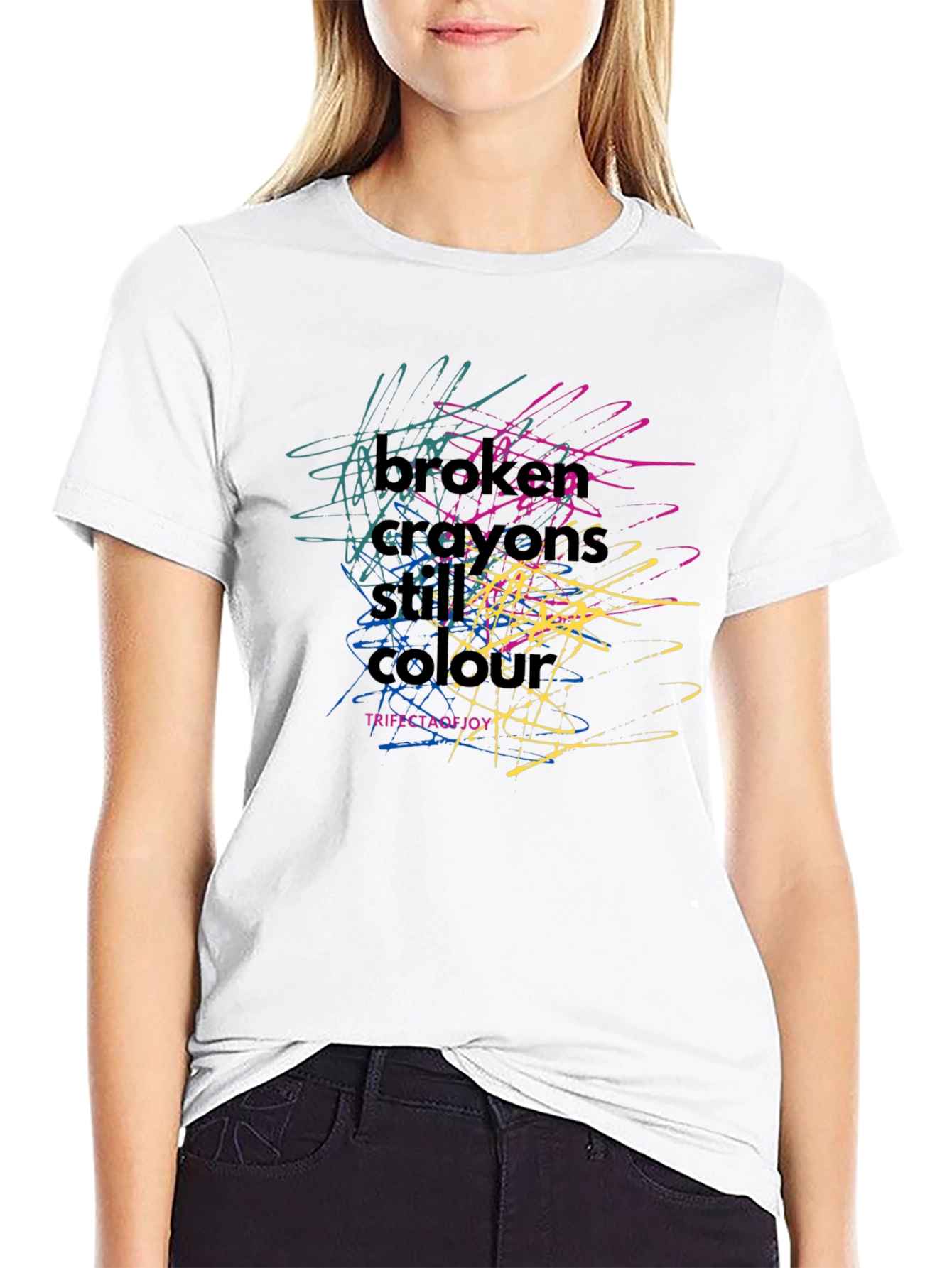 Broken Crayons Still Colour Graphic T-Shirt