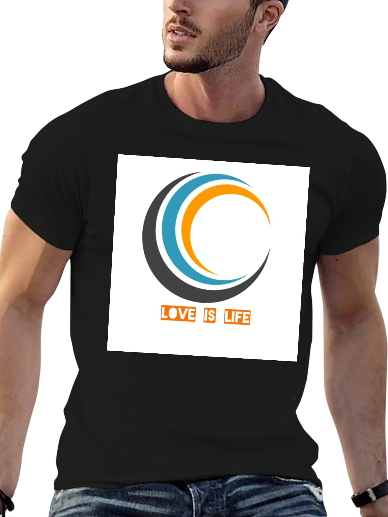 Love is Life Graphic T-Shirt - Stylish Black Tee