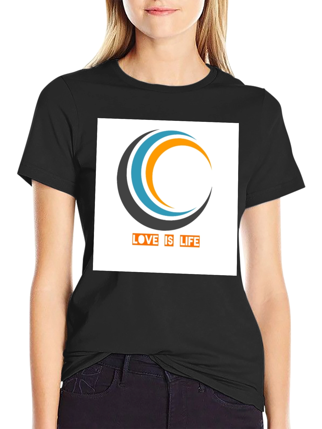 Love is Life Graphic T-Shirt - Stylish Black Tee