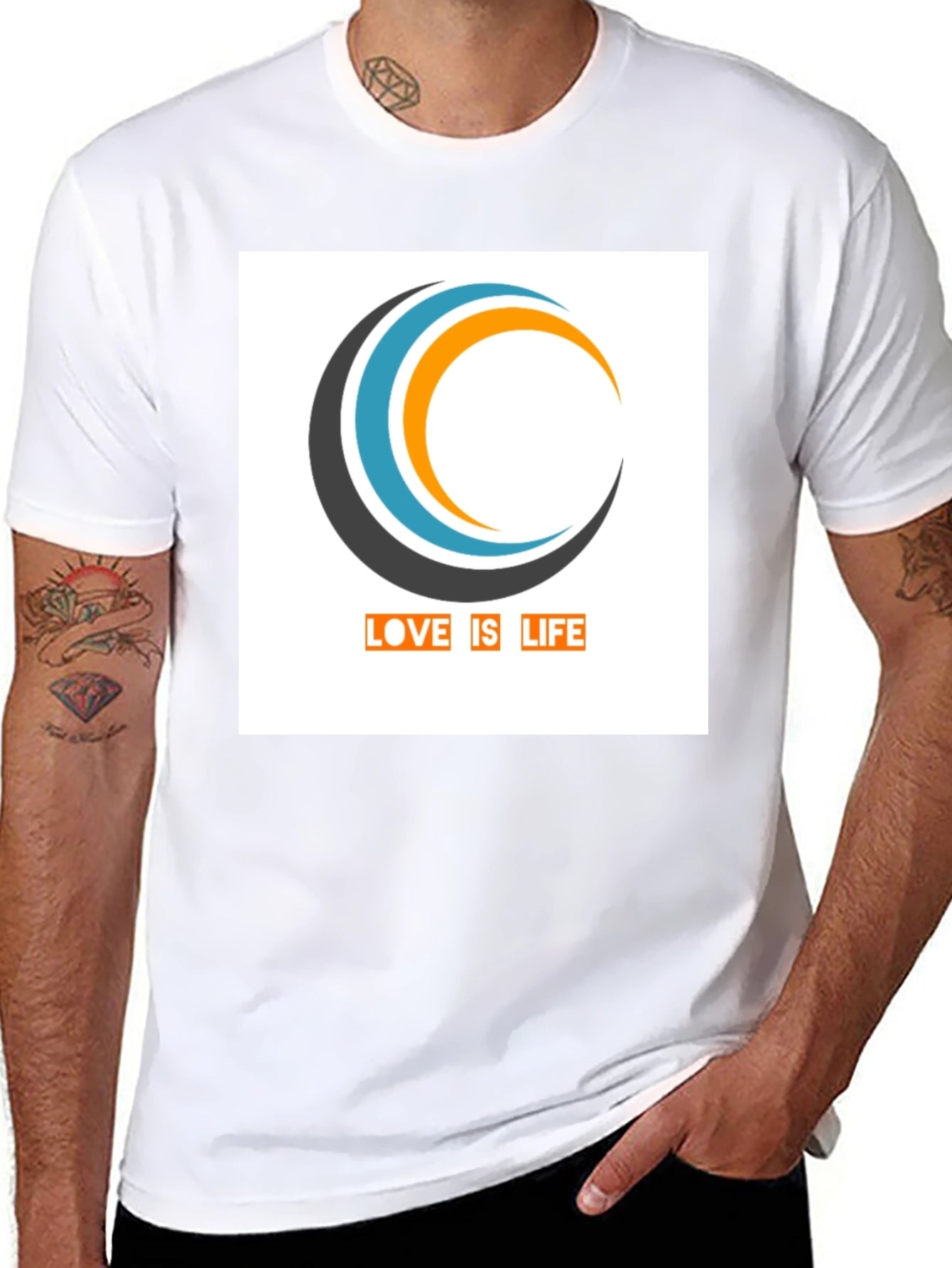 Love is Life Graphic T-Shirt - Stylish Black Tee