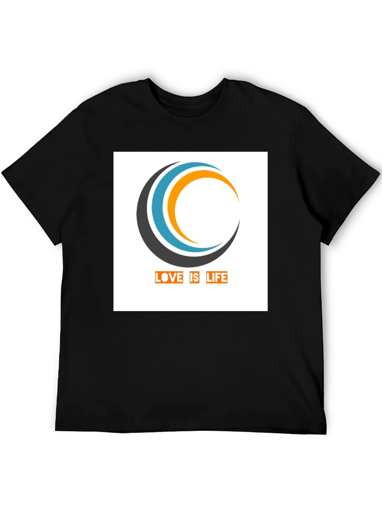 Love is Life Graphic T-Shirt - Stylish Black Tee