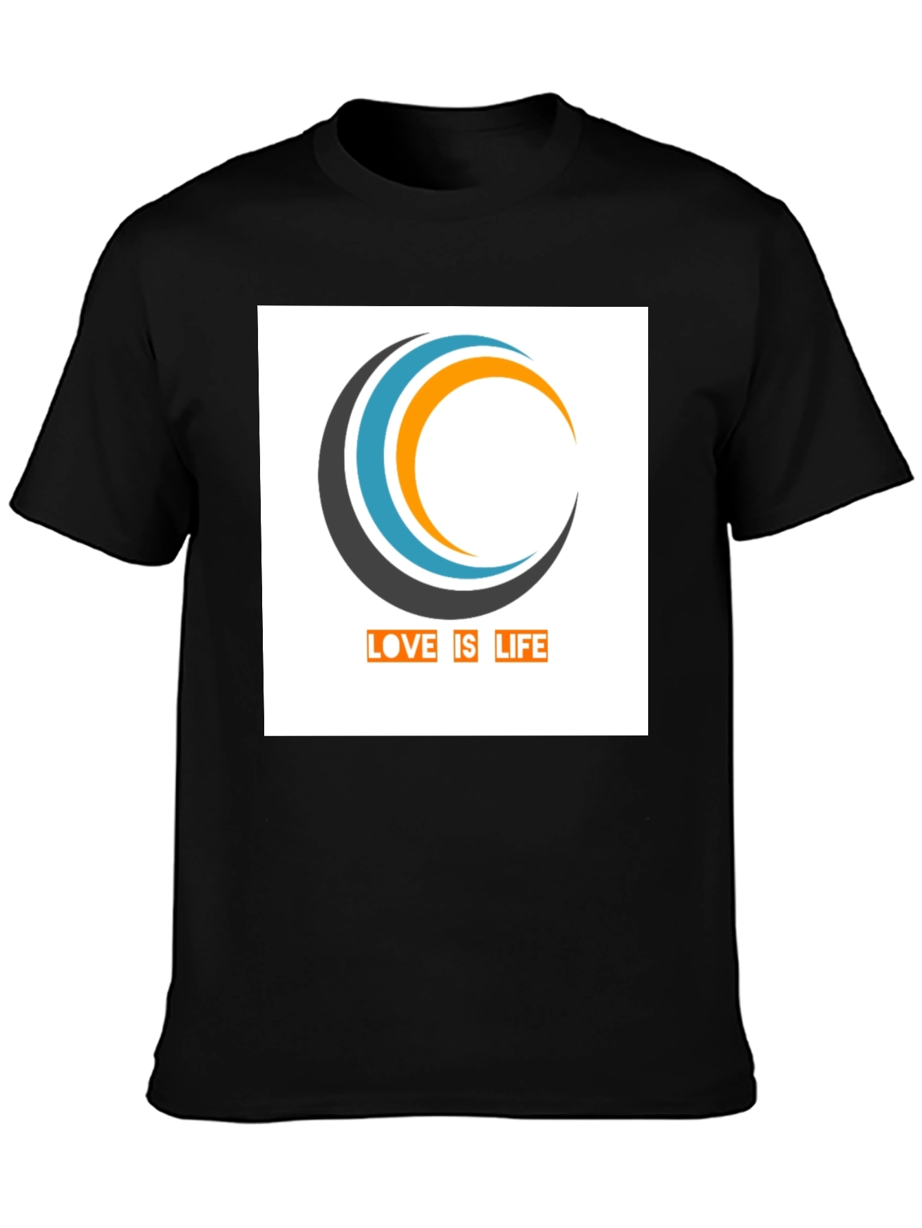 Love is Life Graphic T-Shirt - Stylish Black Tee