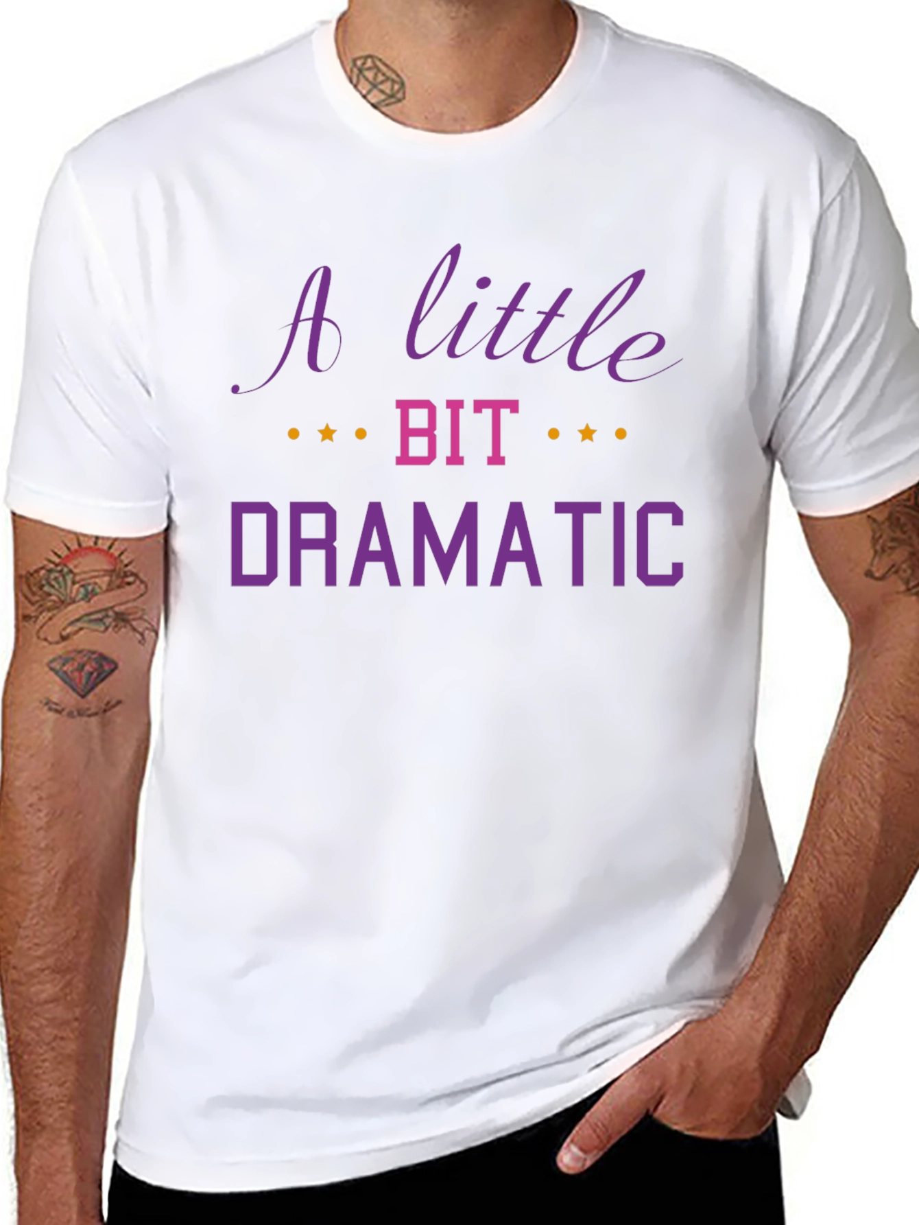 A Little Bit Dramatic Graphic Tee - Black