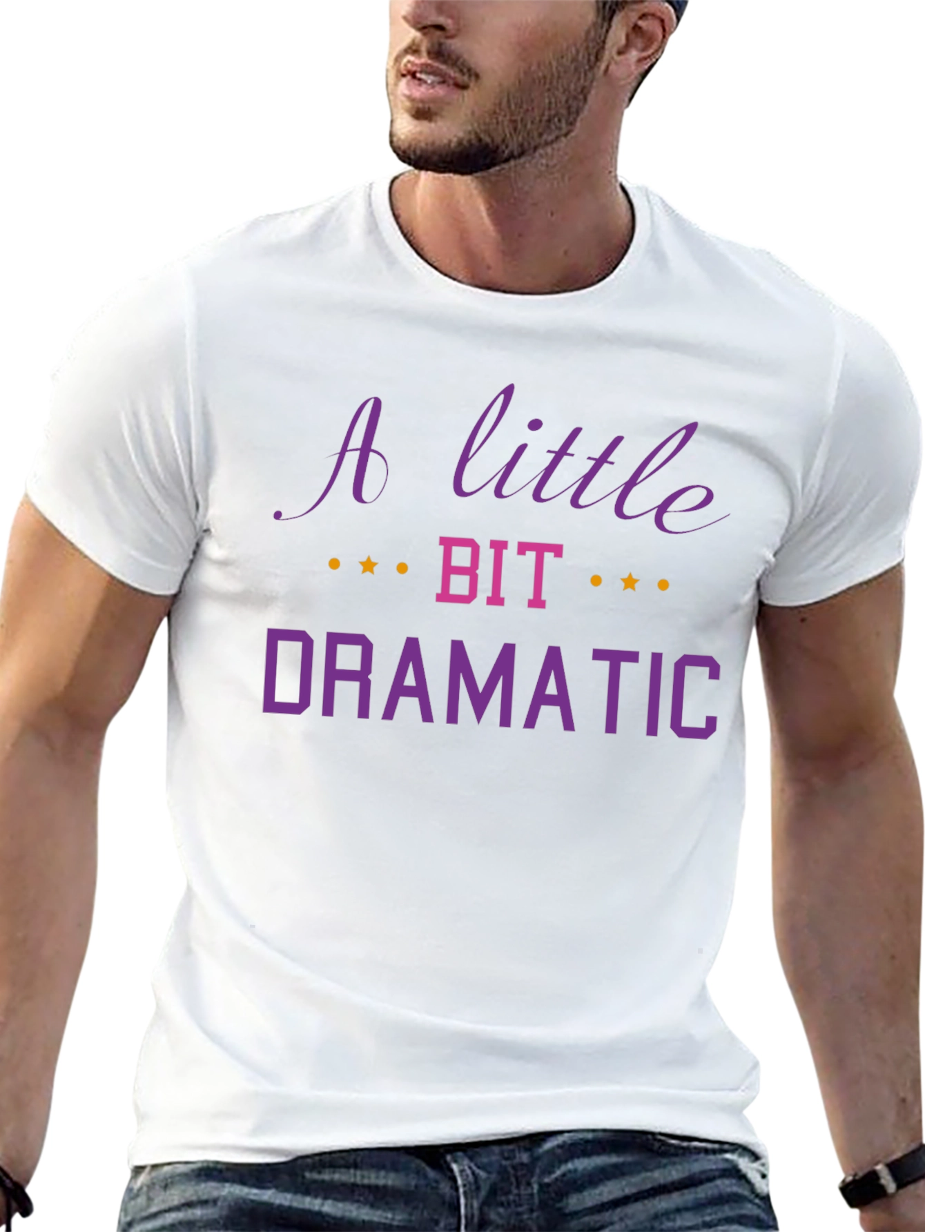 A Little Bit Dramatic Graphic Tee - Black