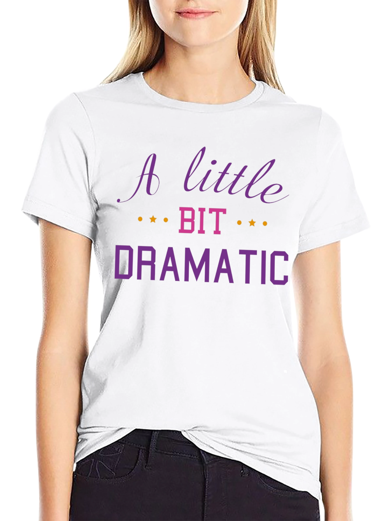 A Little Bit Dramatic Graphic Tee - Black