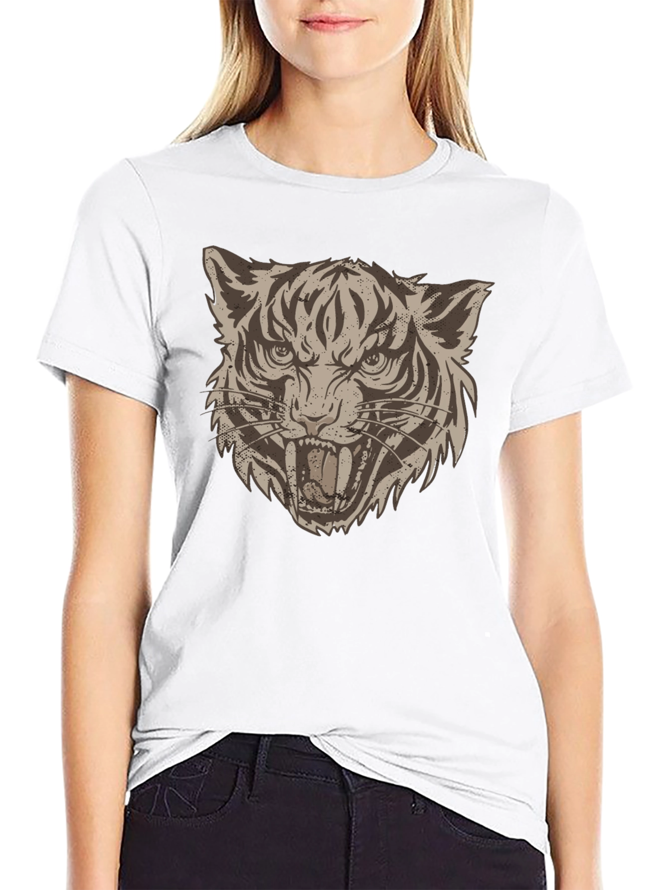 Tiger Graphic Print Tee - Bold Style