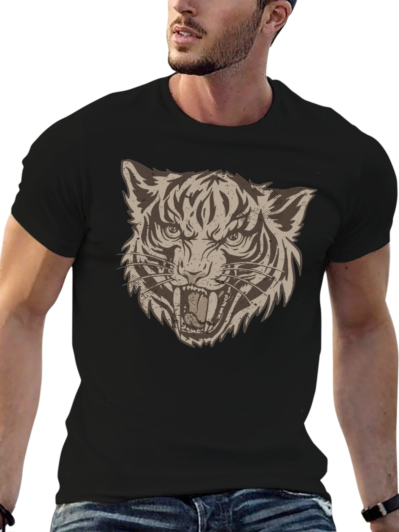 Tiger Graphic Print Tee - Bold Style