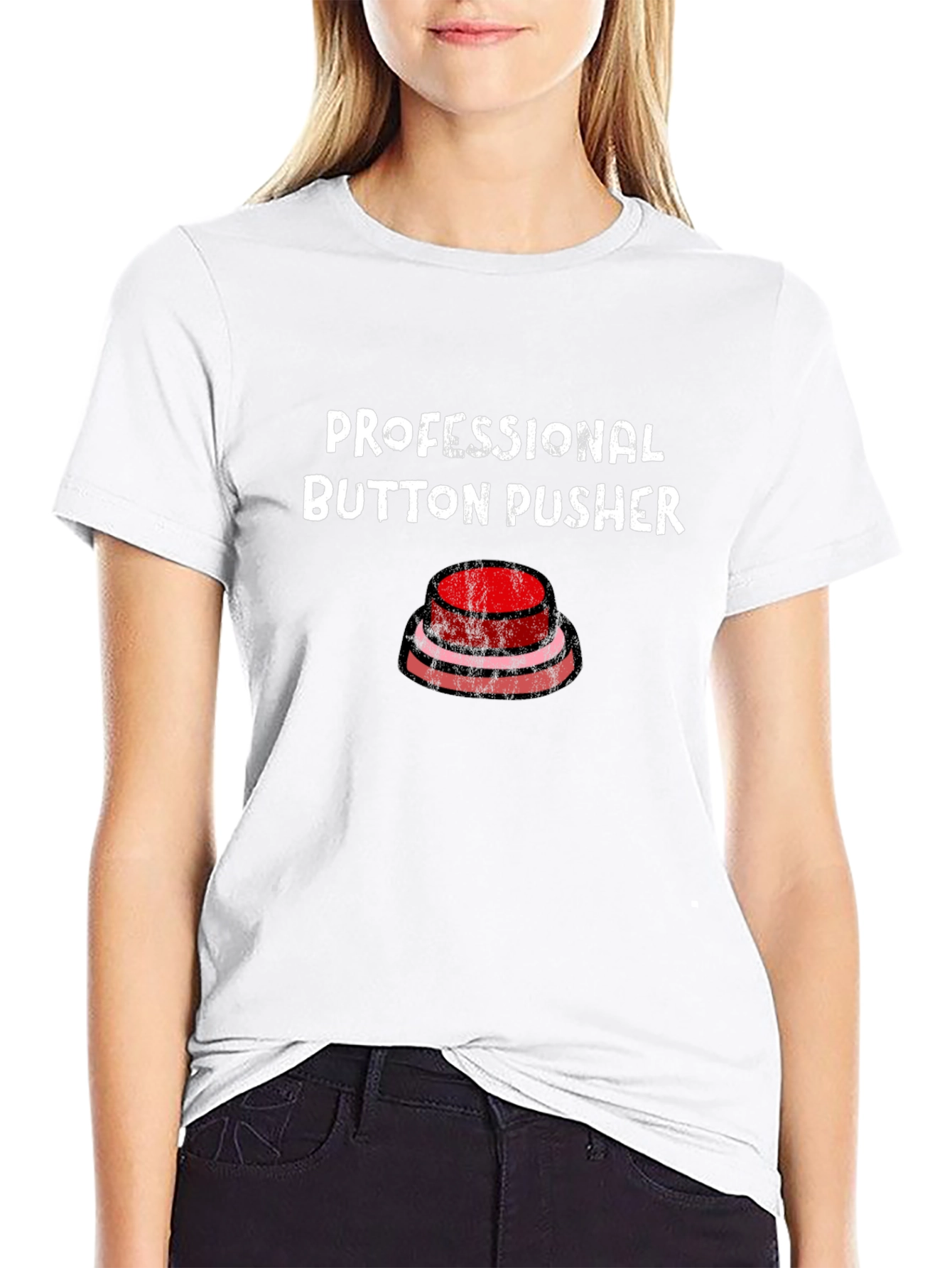 Professional Button Pusher Graphic T-Shirt