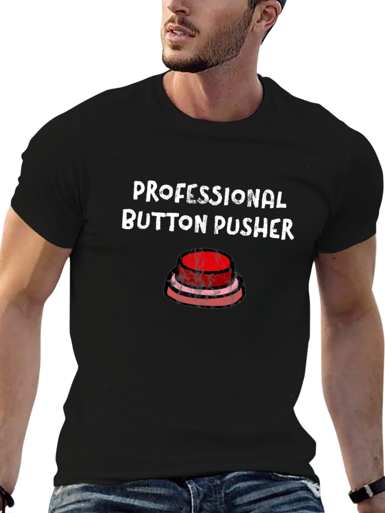 Professional Button Pusher Graphic T-Shirt