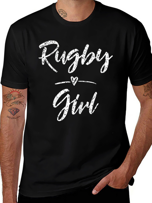 Rugby Girl T-Shirt - Black Stylish Design
