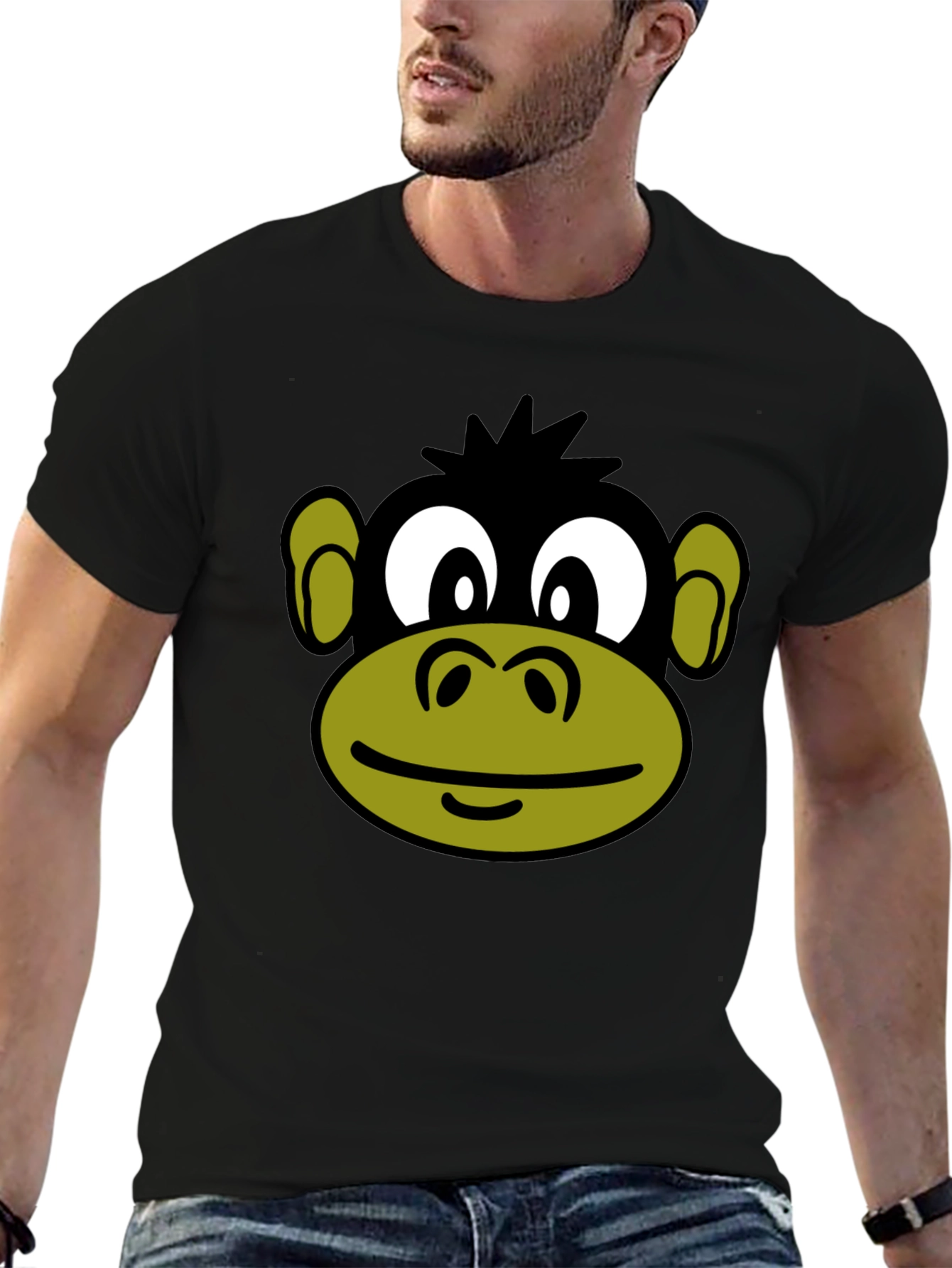Funny Monkey Face Graphic T-Shirt