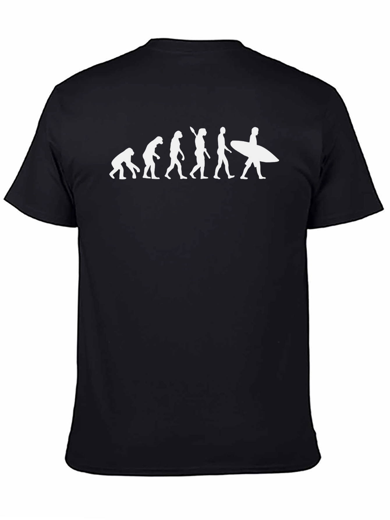 Evolution of Surfing Black T-Shirt