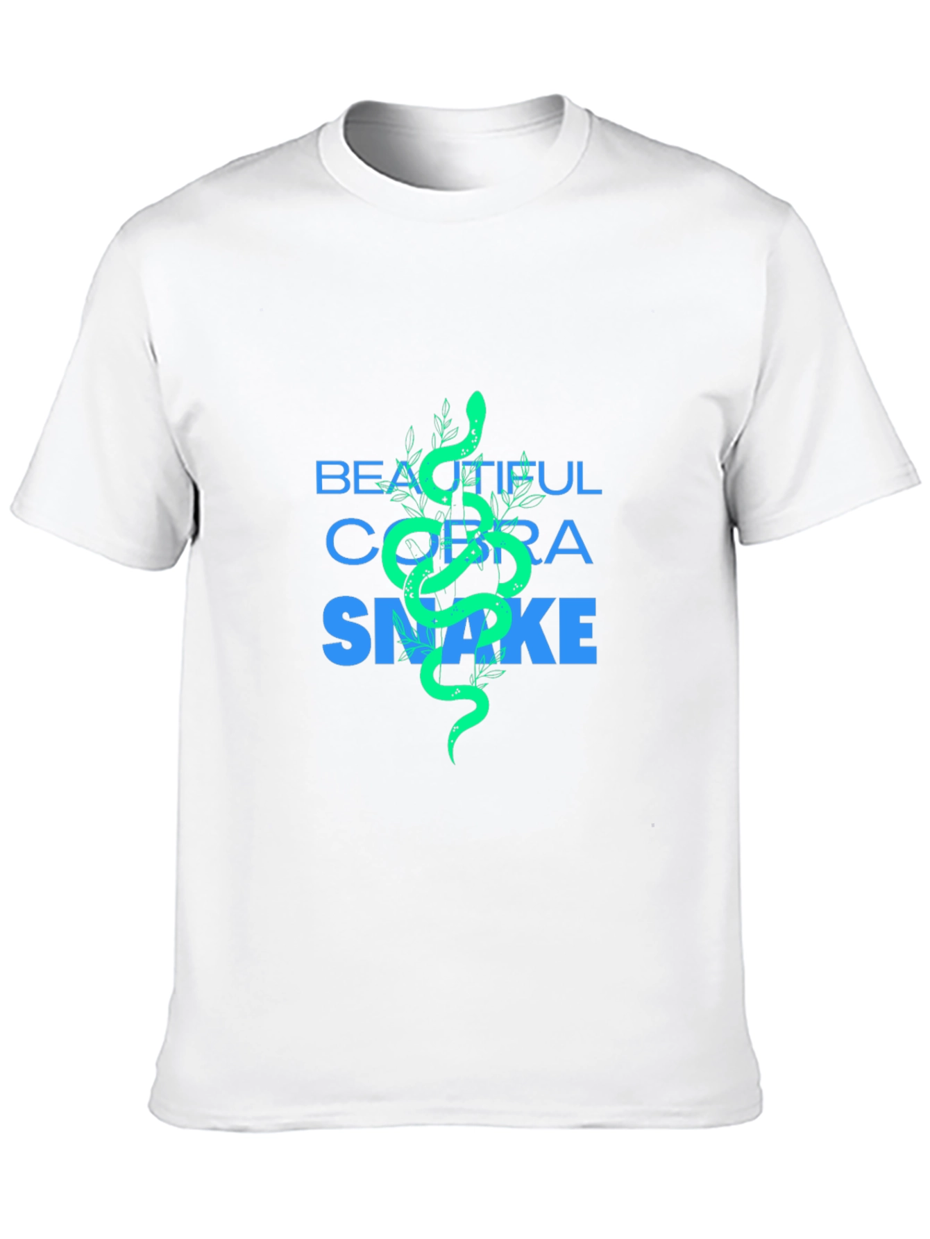 Beautiful Cobra Snake Graphic Tee - Black