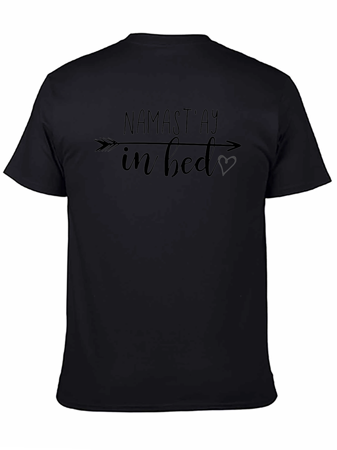 Namastay in Bed Graphic T-Shirt - Black