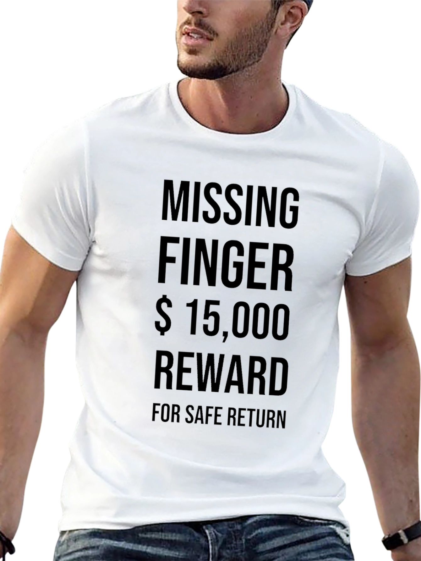 Missing Finger Reward Funny Graphic T-Shirt