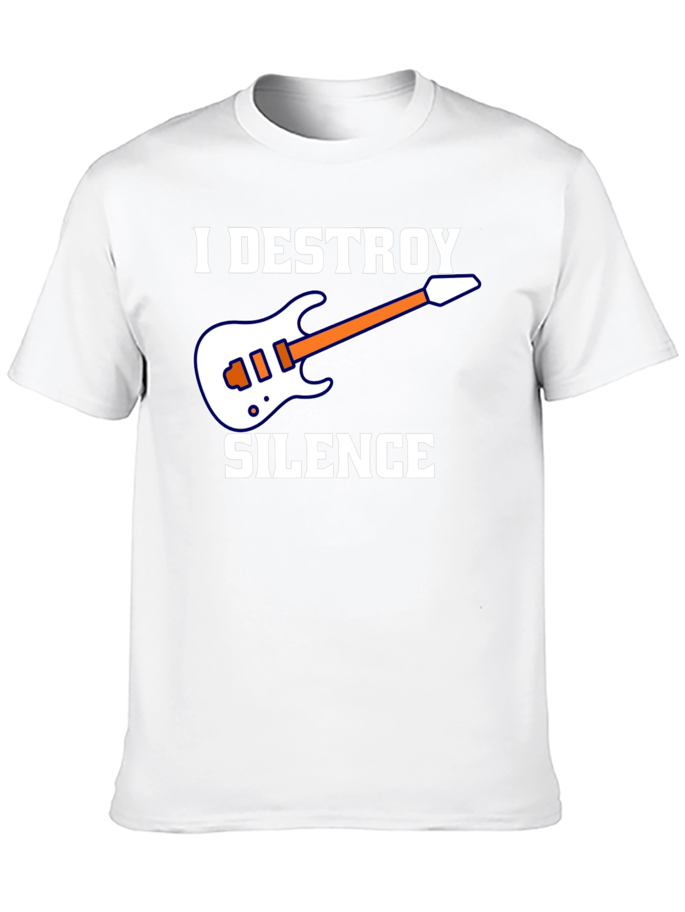 I Destroy Silence Guitar Graphic T-Shirt - Black