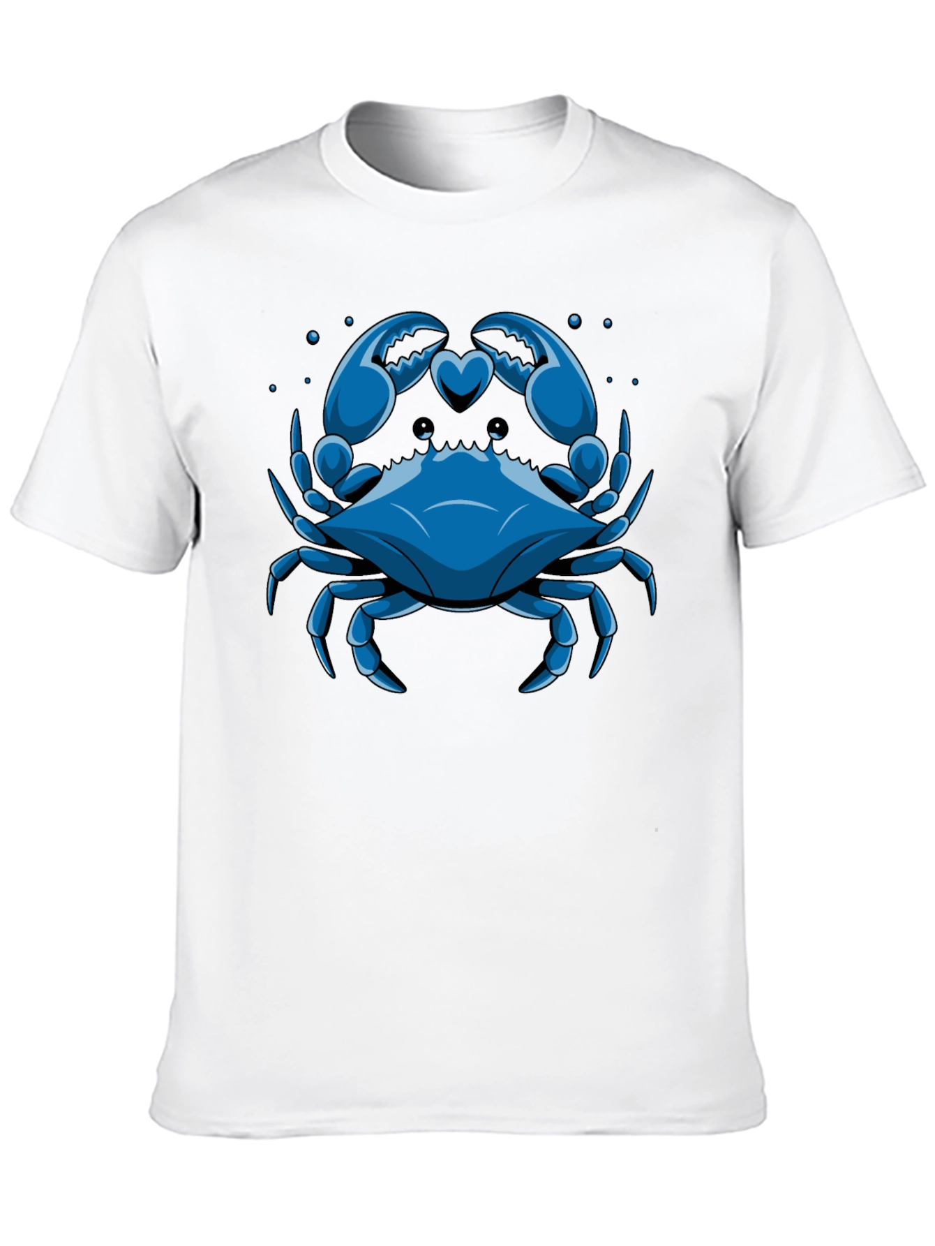 Blue Crab Heart Claws Graphic Tee