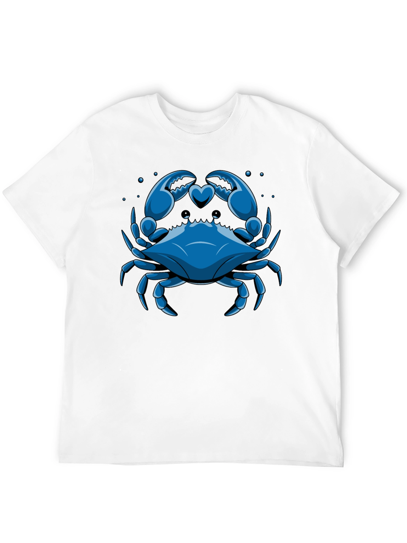 Blue Crab Heart Claws Graphic Tee