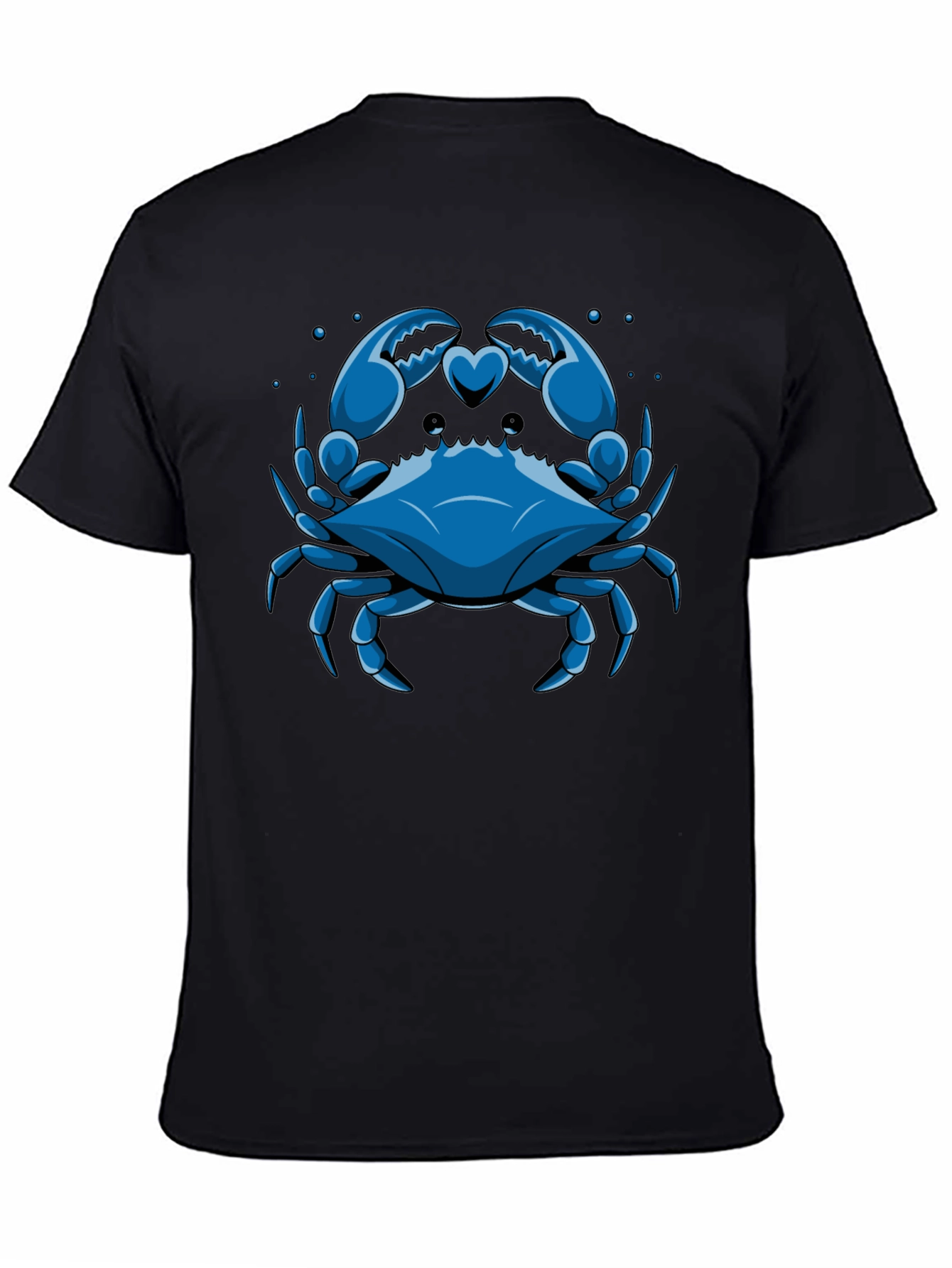 Blue Crab Heart Claws Graphic Tee