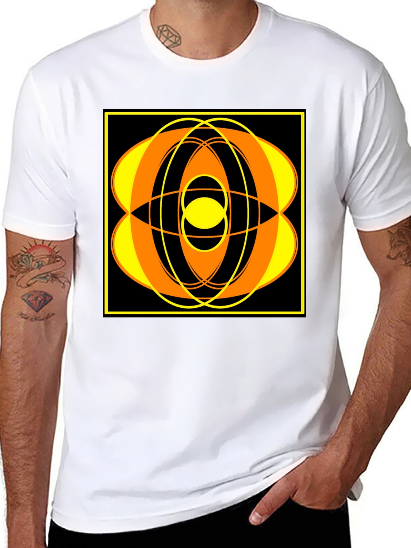 Abstract Graphic T-Shirt - Black Tee