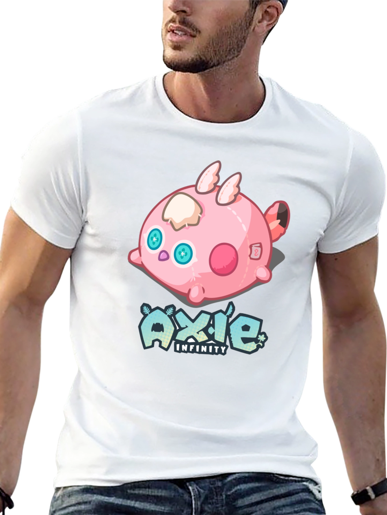 Axie Infinity Cartoon Graphic Black T-Shirt