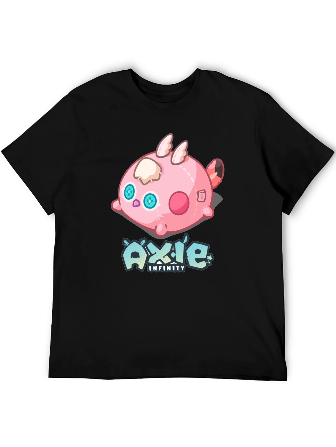 Axie Infinity Cartoon Graphic Black T-Shirt