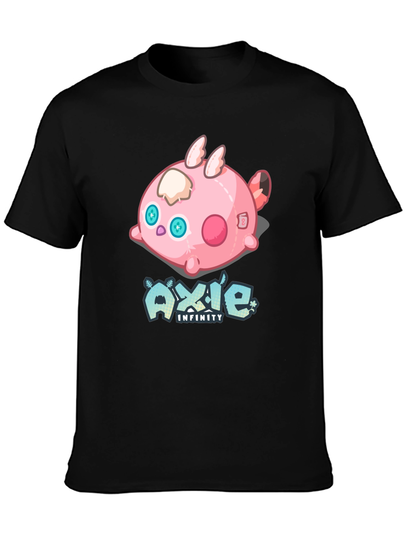 Axie Infinity Cartoon Graphic Black T-Shirt