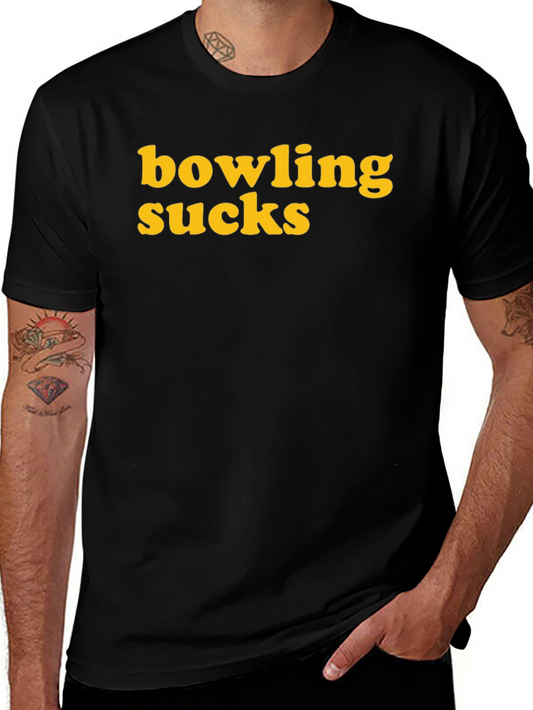 Bowling Sucks Graphic Tee - Unisex Black T-Shirt