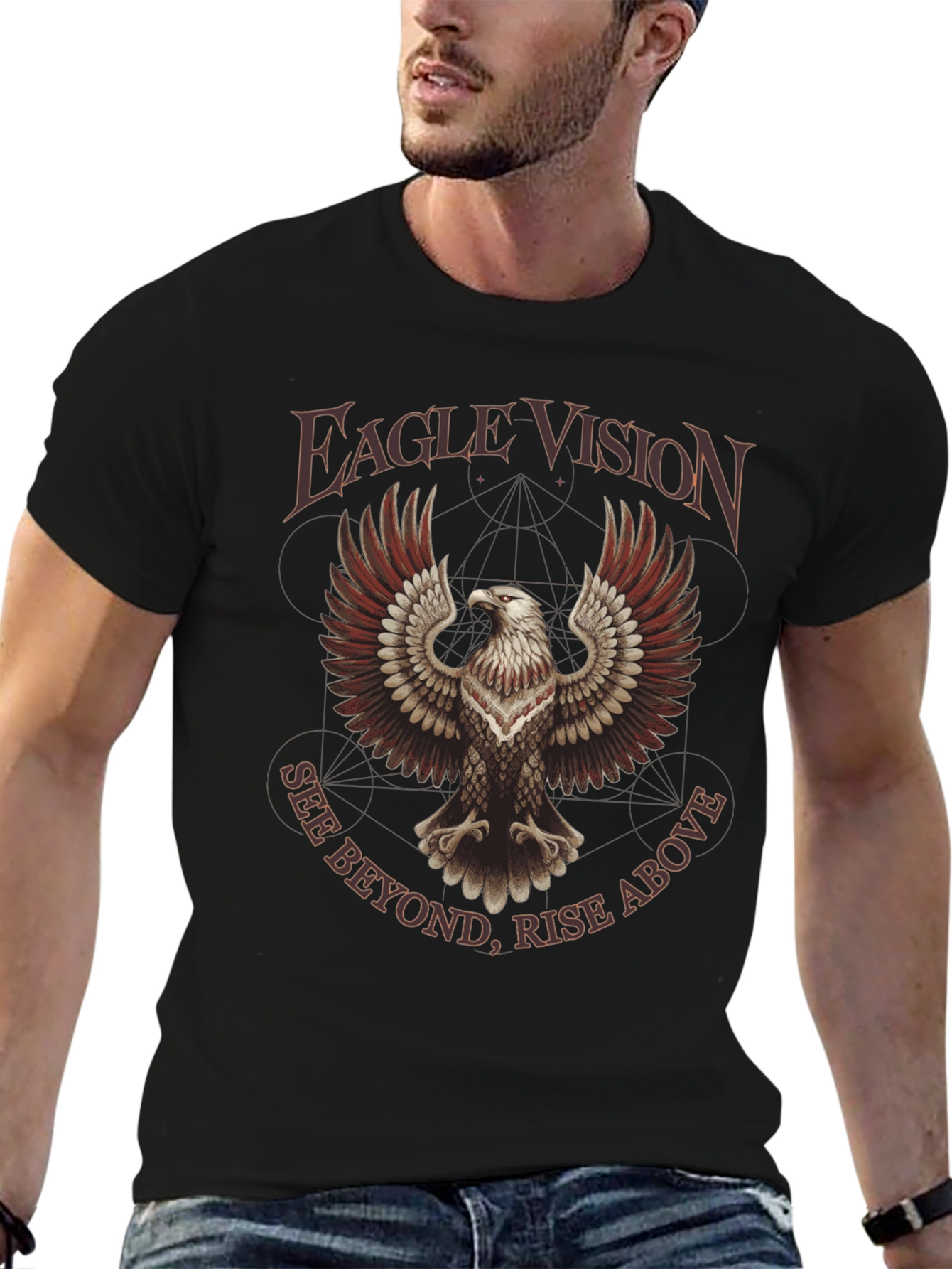Eagle Vision Graphic Tee - See Beyond Rise Above