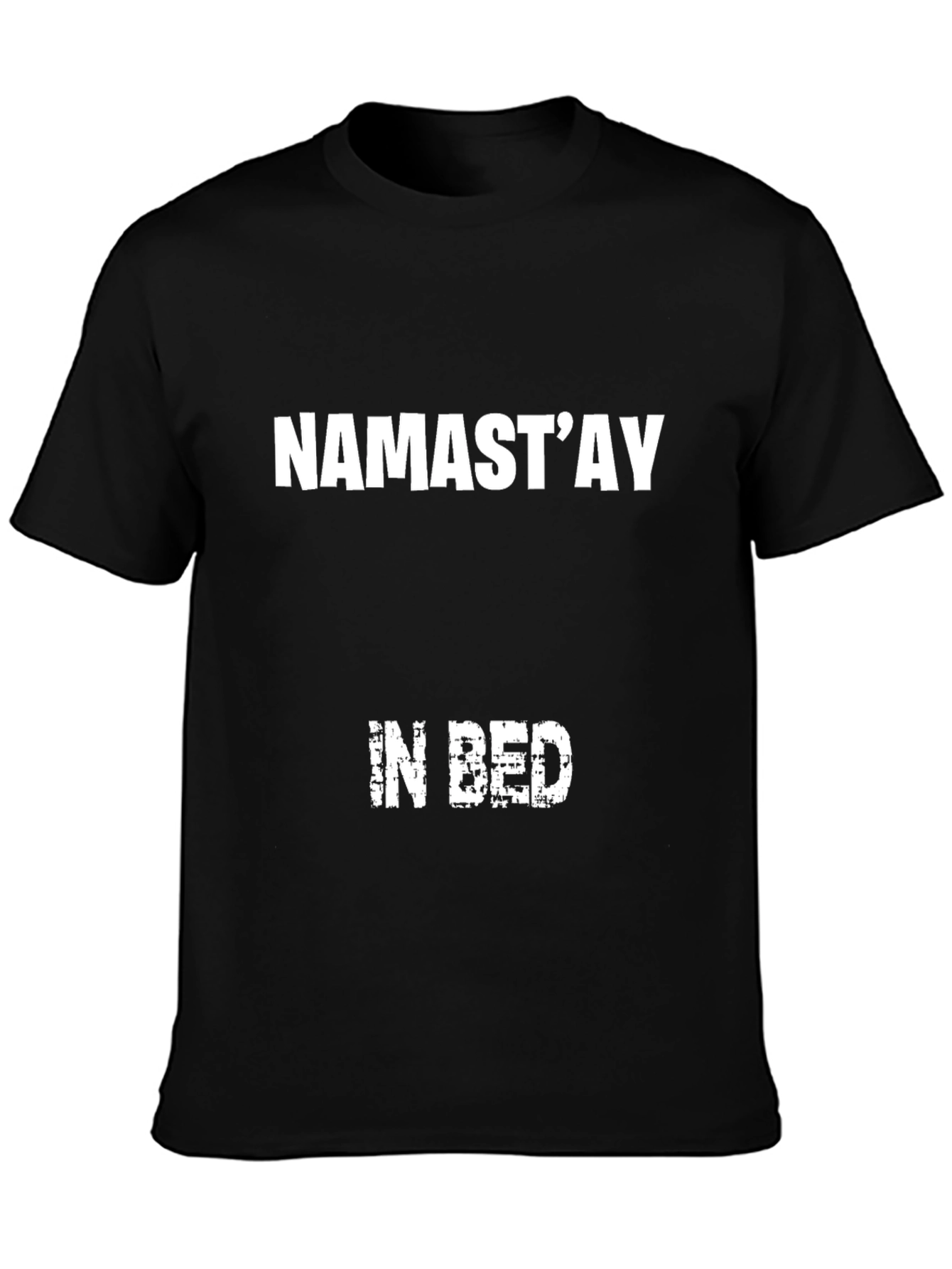 Namastay In Bed Graphic Tee - Black