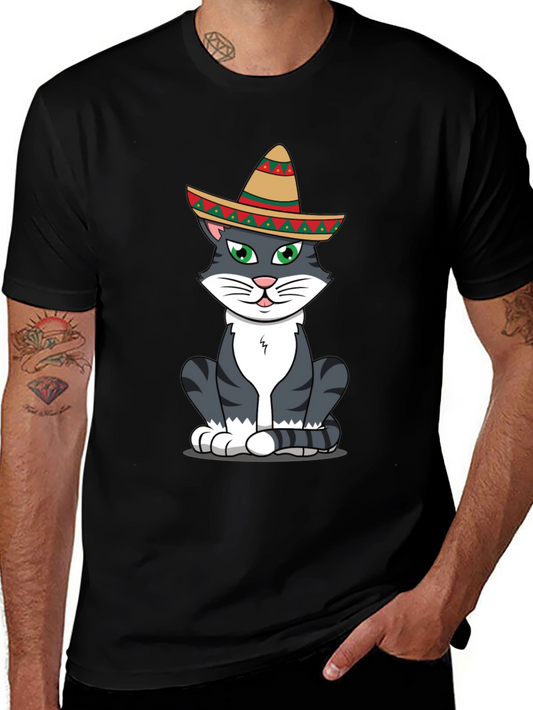 Cat in Sombrero Graphic Tee