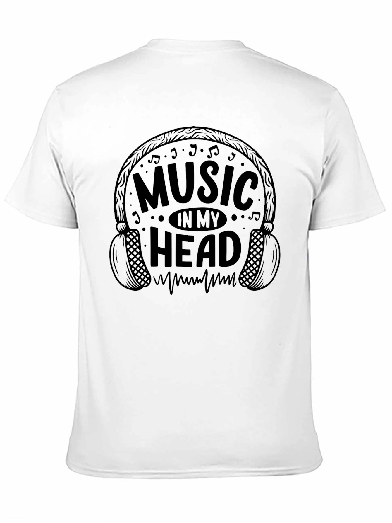 Music In My Head Graphic T-Shirt - Black