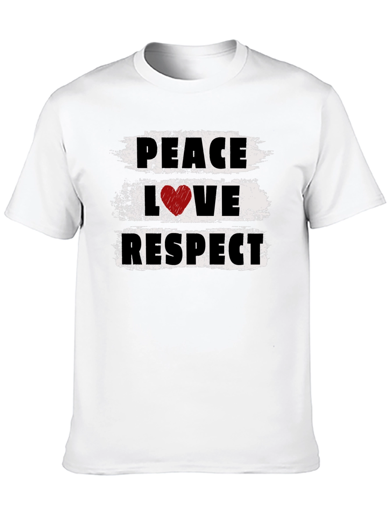 Peace Love Respect Graphic Tee - Unisex Black T-Shirt