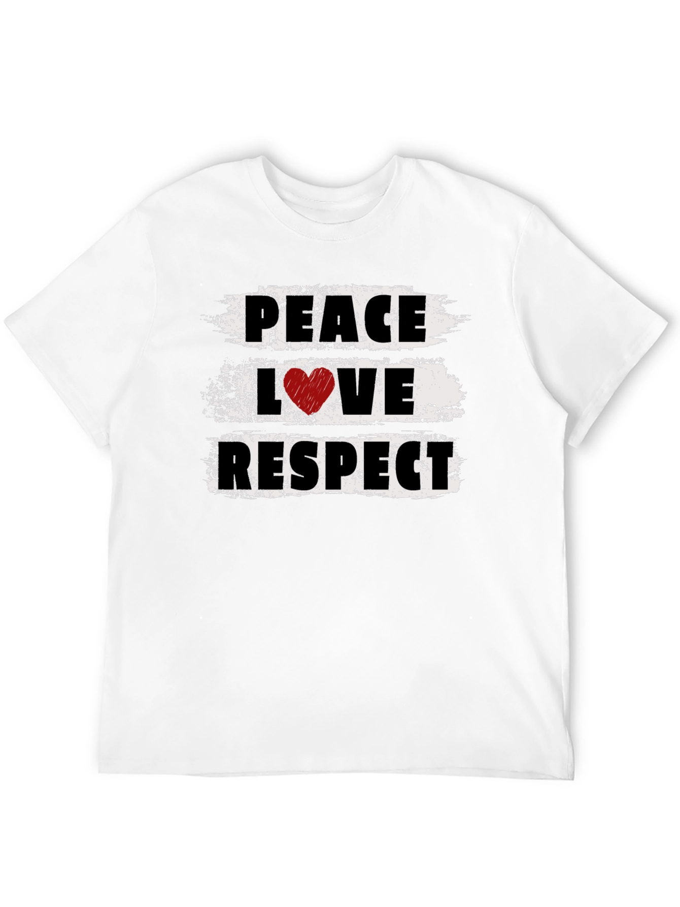 Peace Love Respect Graphic Tee - Unisex Black T-Shirt