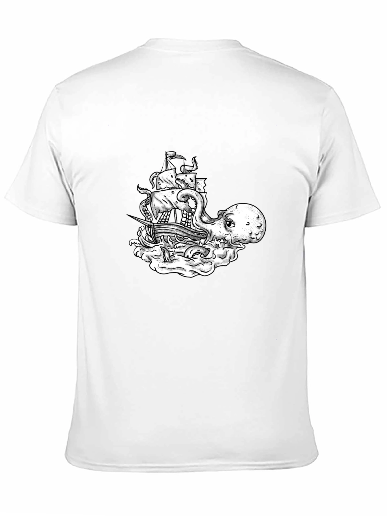 Kraken Ship T-Shirt - Sea Monster Tee