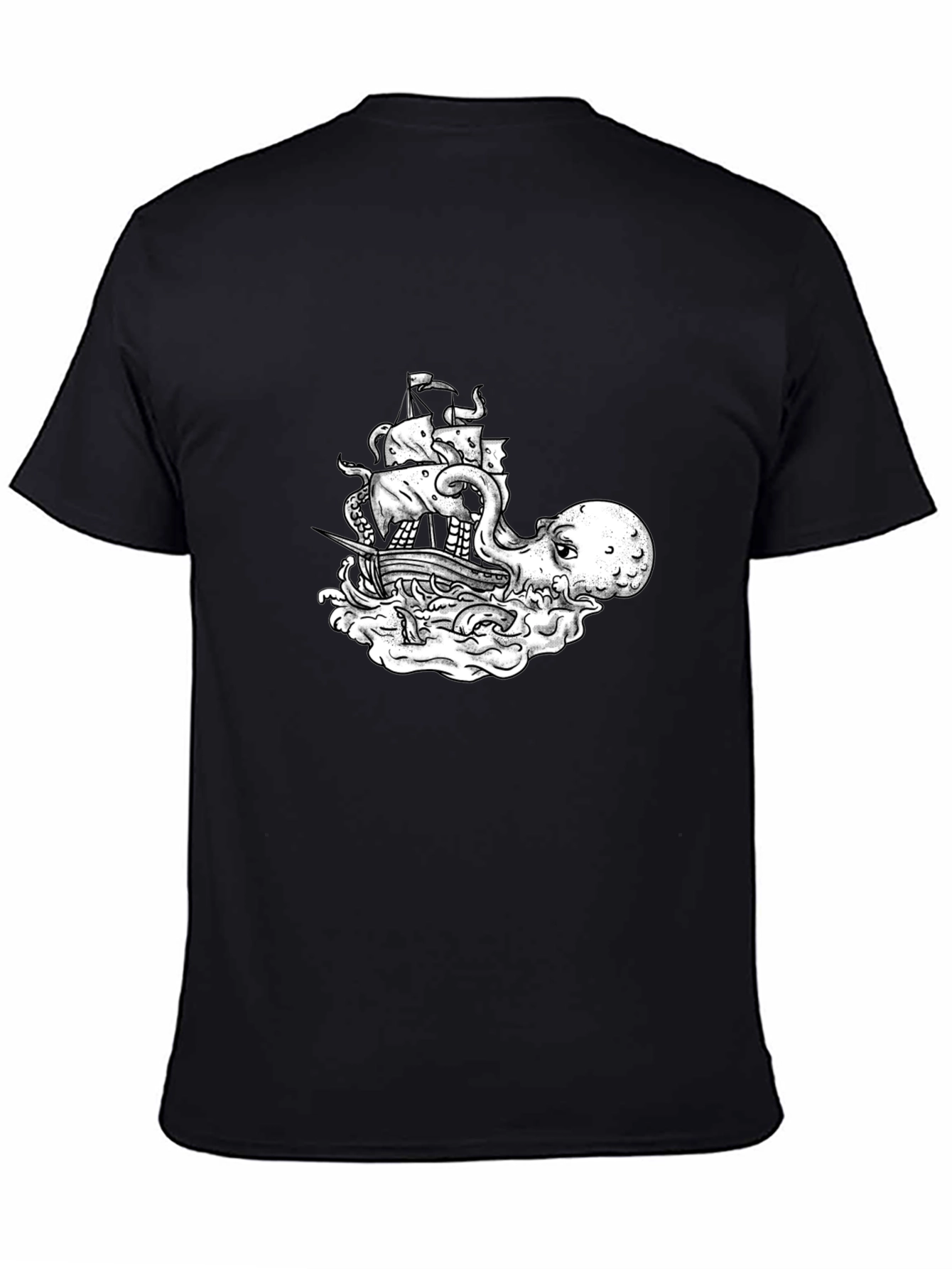 Kraken Ship T-Shirt - Sea Monster Tee