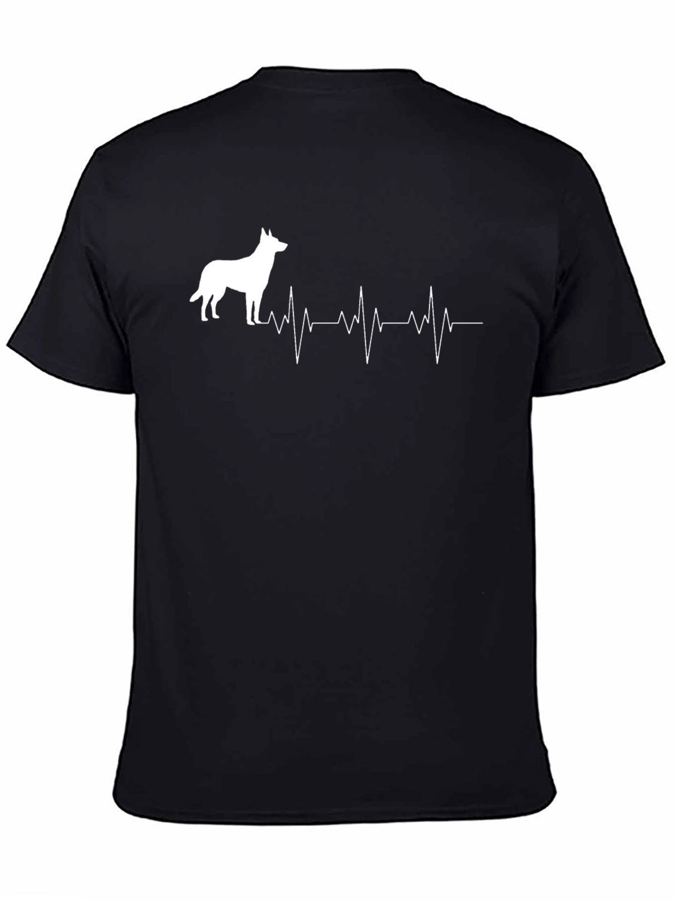 Dog Breed Heartbeat Graphic Tee - Black