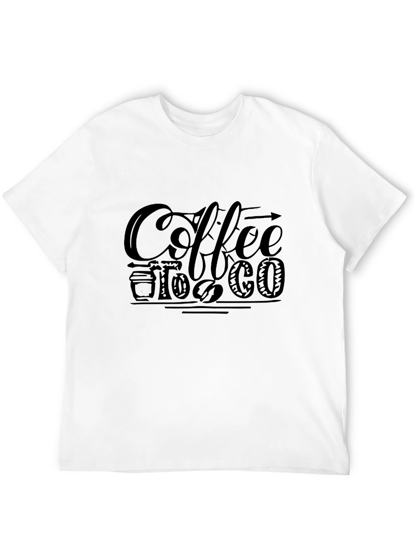 Coffee To Go Graphic Tee - Black