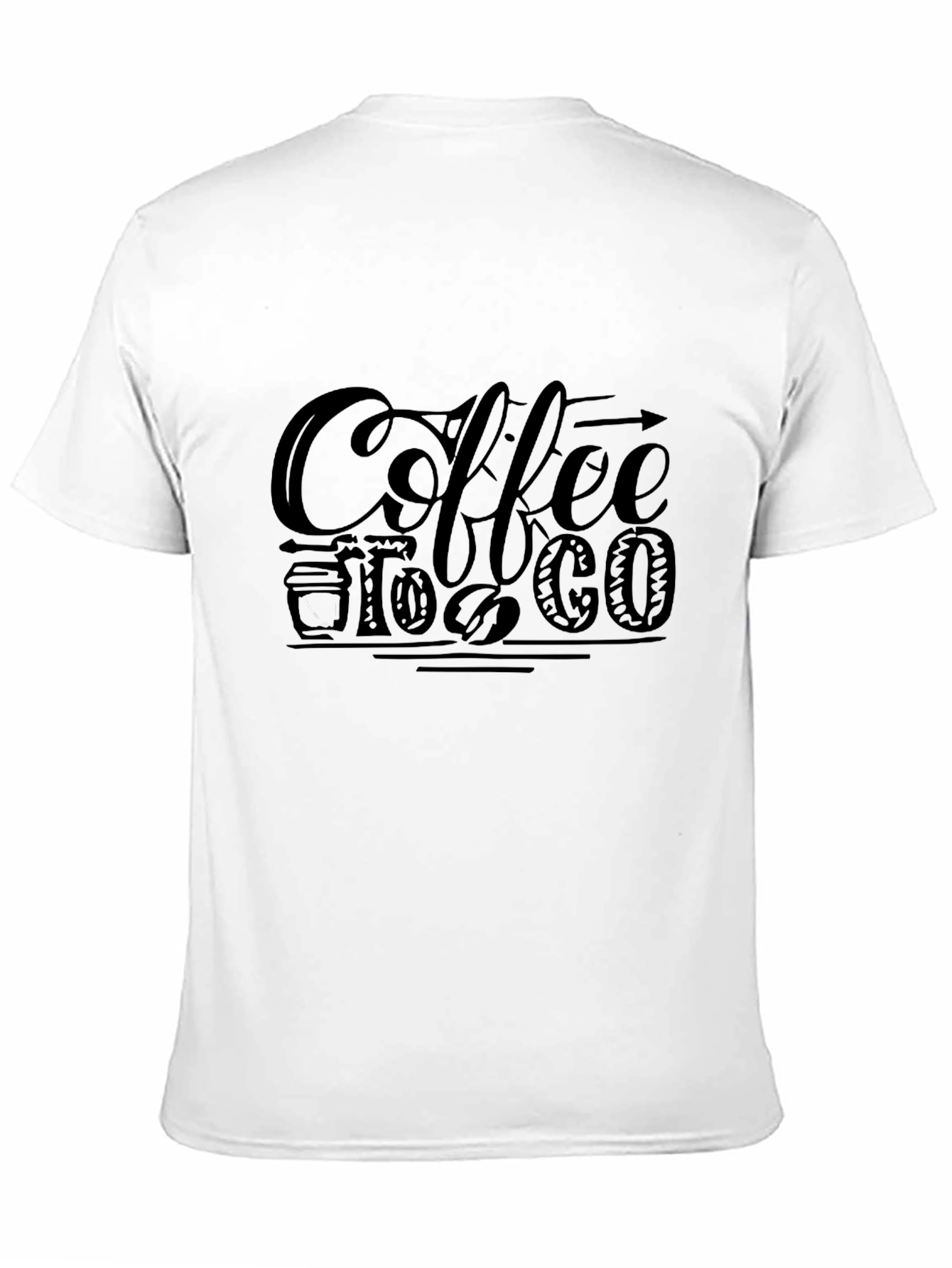 Coffee To Go Graphic Tee - Black