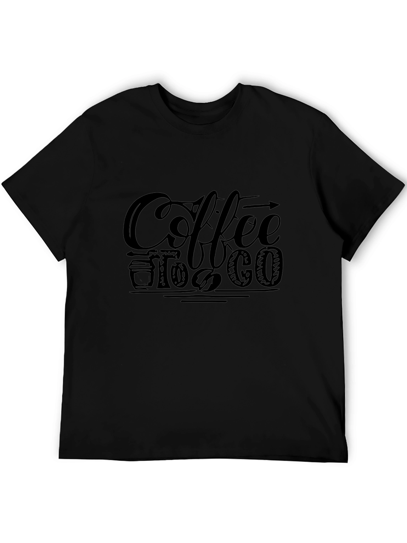 Coffee To Go Graphic Tee - Black