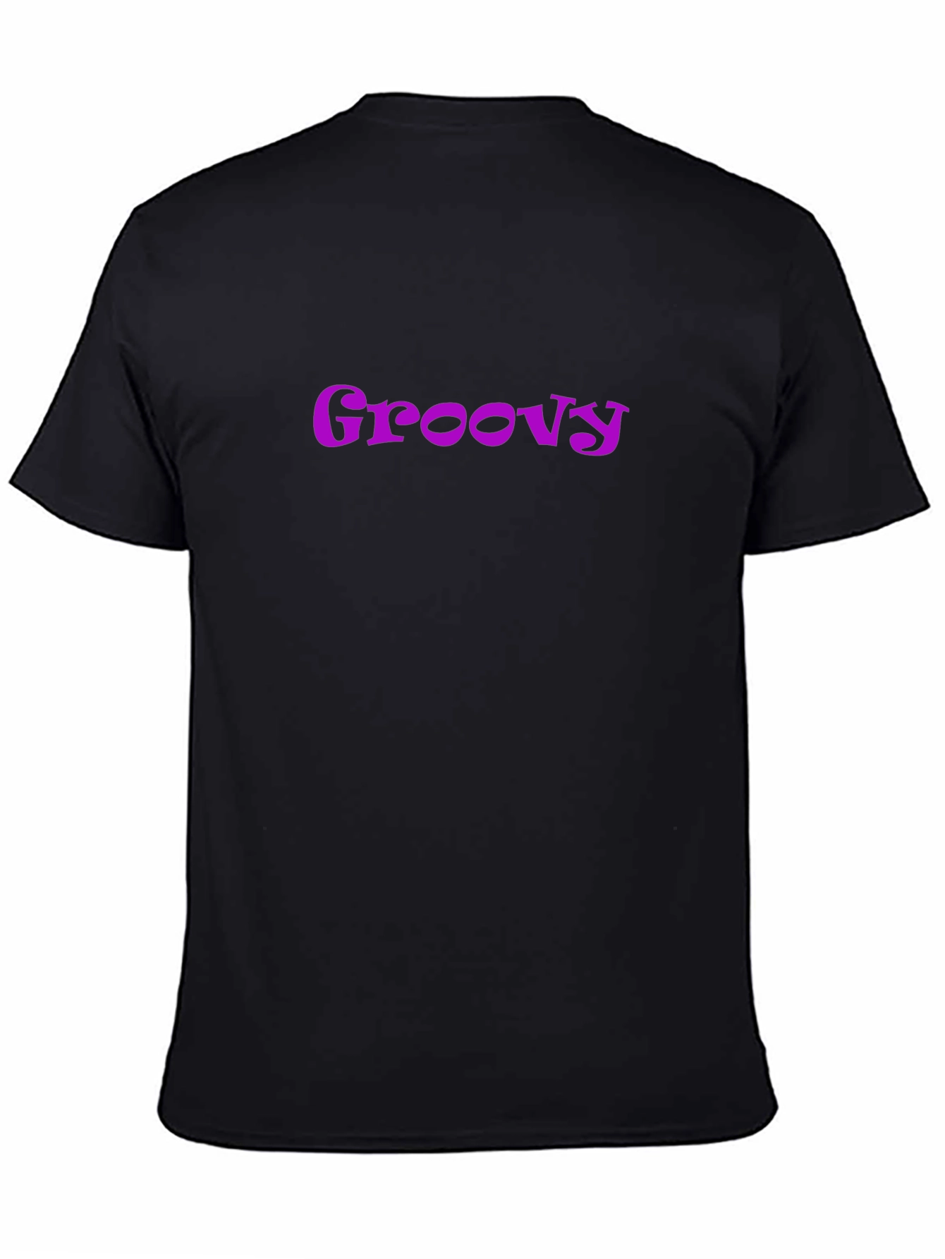 Groovy Retro Style Graphic Tee - Black
