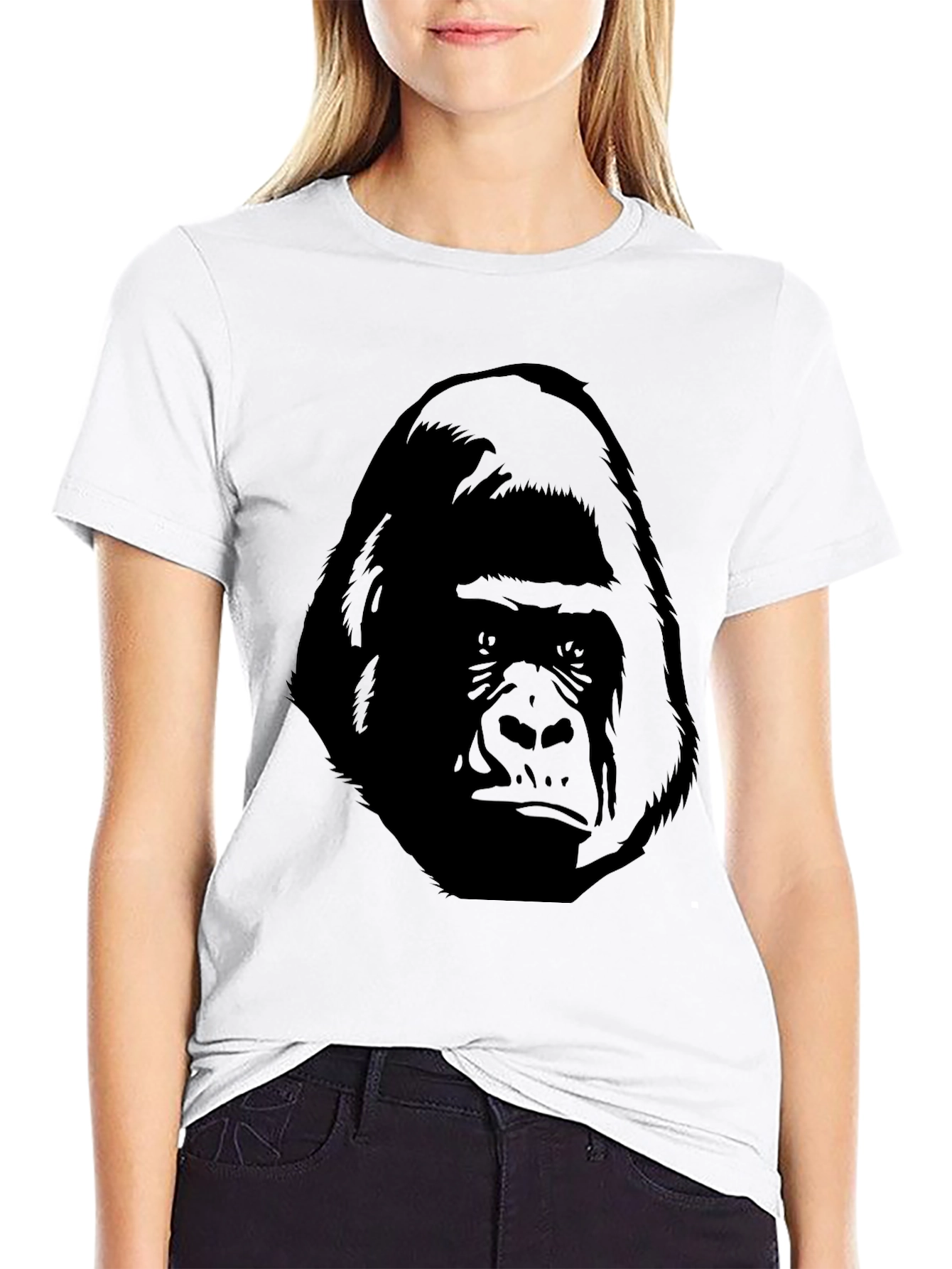 Gorilla Graphic Print Black T-Shirt