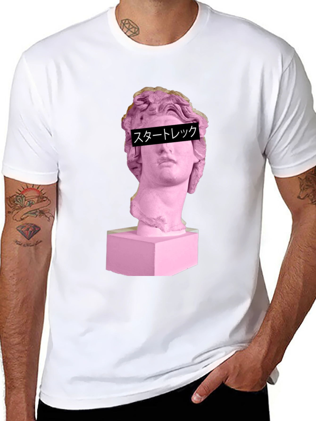 Vaporwave Aesthetic Statue Graphic Tee