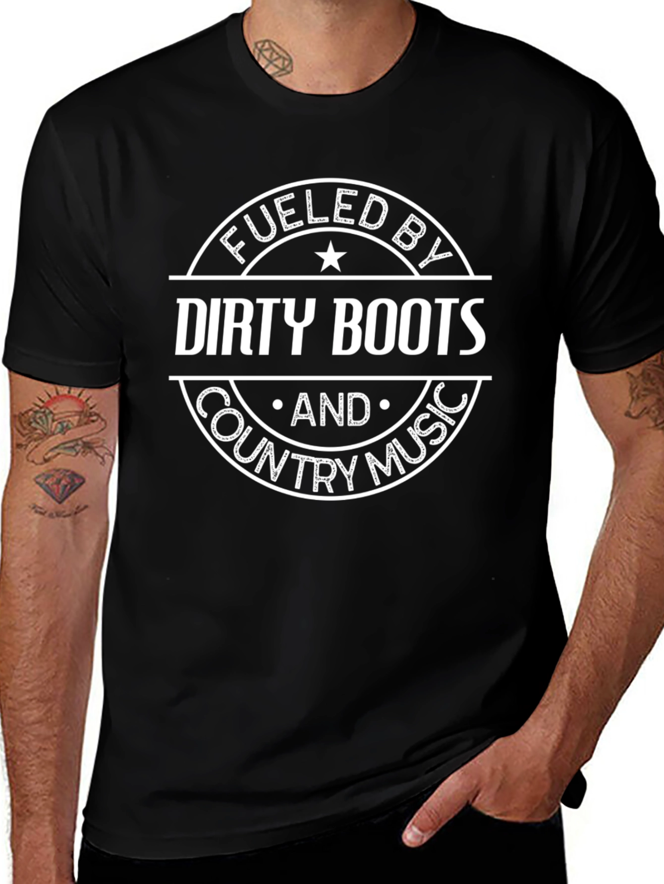 Fueled By Dirty Boots & Country Music Graphic Tee