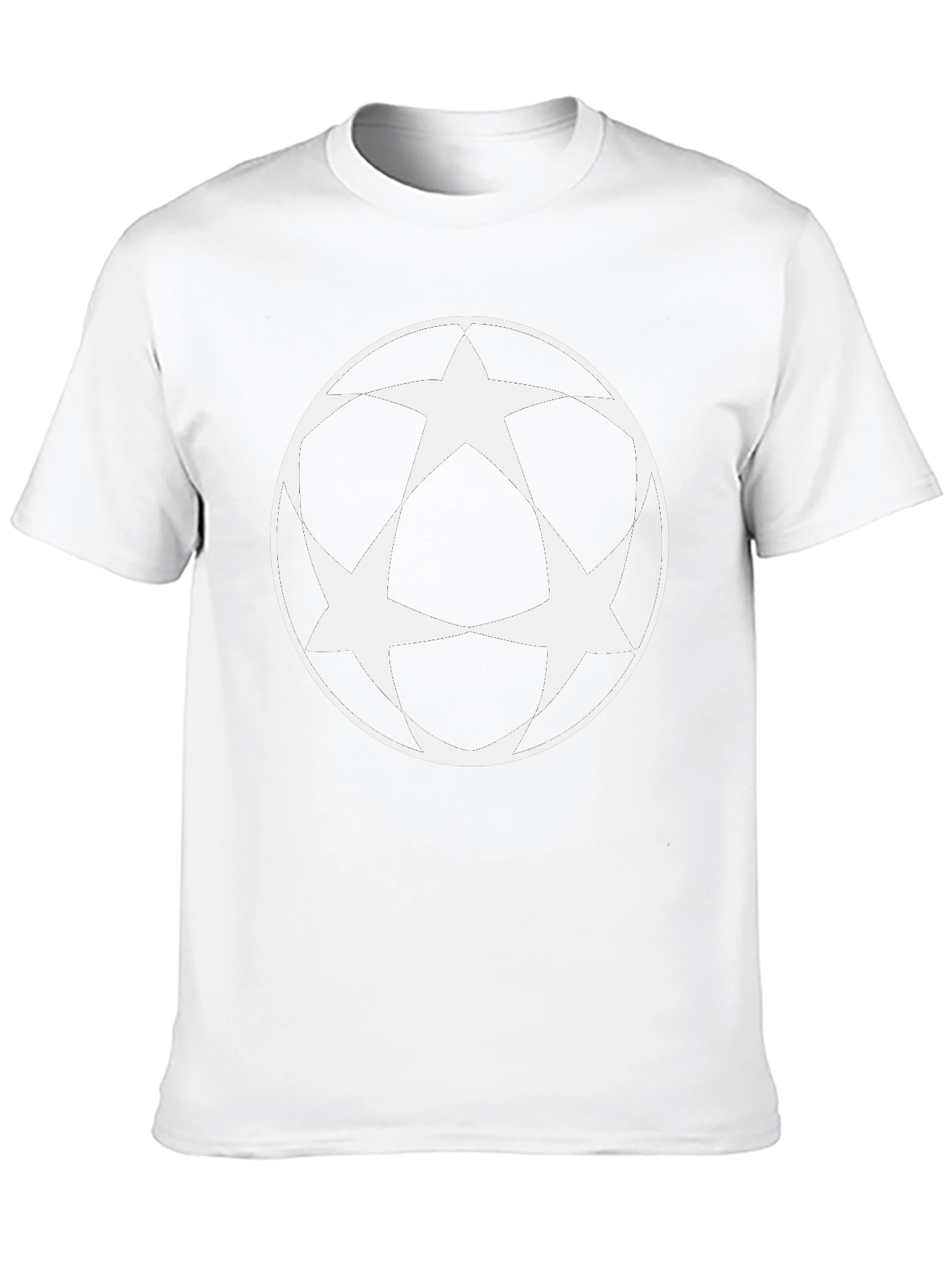 Geometric Star Circle Graphic Tee - Black